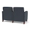 Lesro Siena 2 Seat Tandem Seating, Walnut, RS NightSky Back, MD Farro Seat, RS NightSky Panels SN2103 - alternate 2